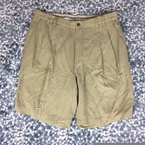 Tommy Bahama 100% Silk Khaki Golf Shorts 112C3