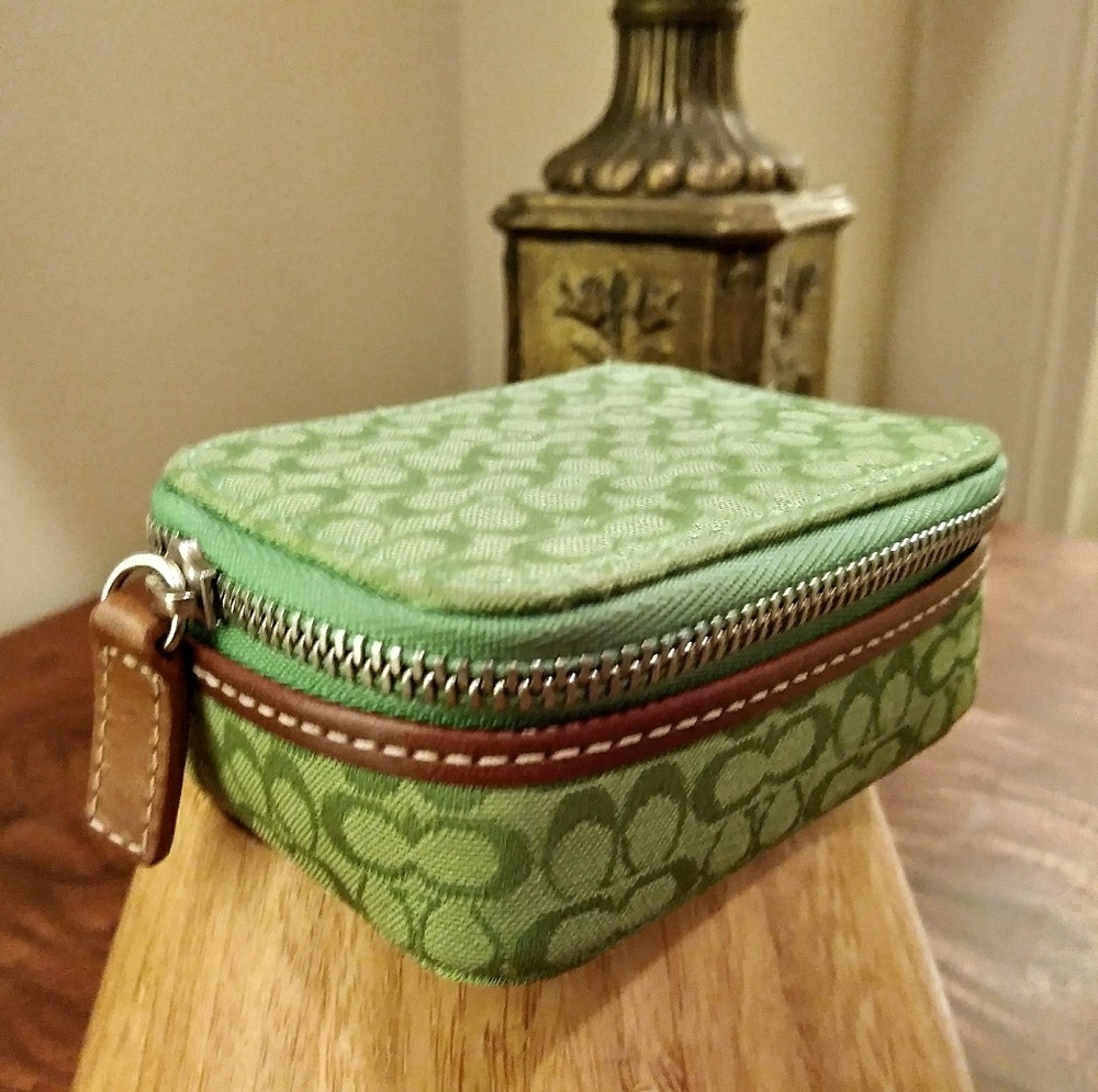 Coach Jacquard Signature Triple Pill Box