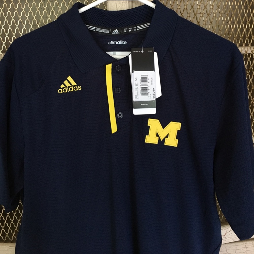 Adidas climatie Michigan polo/golf collared shirt