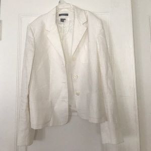 Chaps white linen blazer