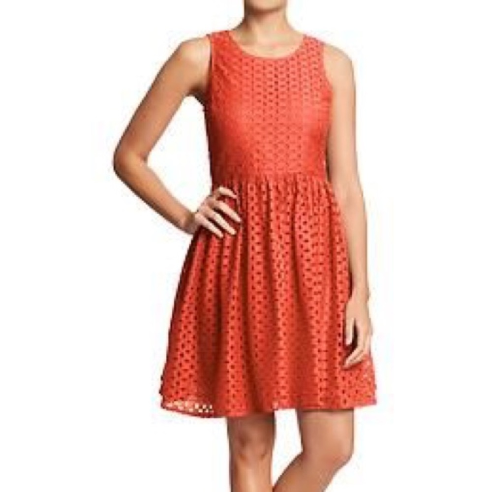 Old Navy Eyelet Orange sundress Size 4