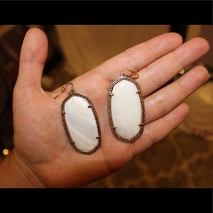 White classic Gold Danielle Kendra Scott earrings