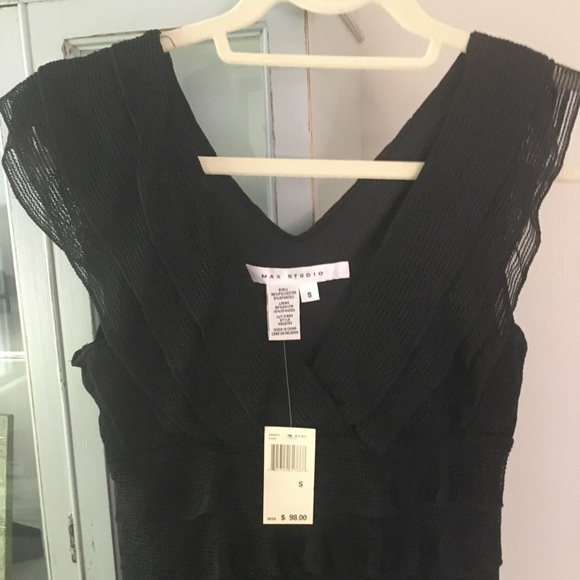 Little Black Tiered Ruffle Dress Size S - Picture 5 of 8