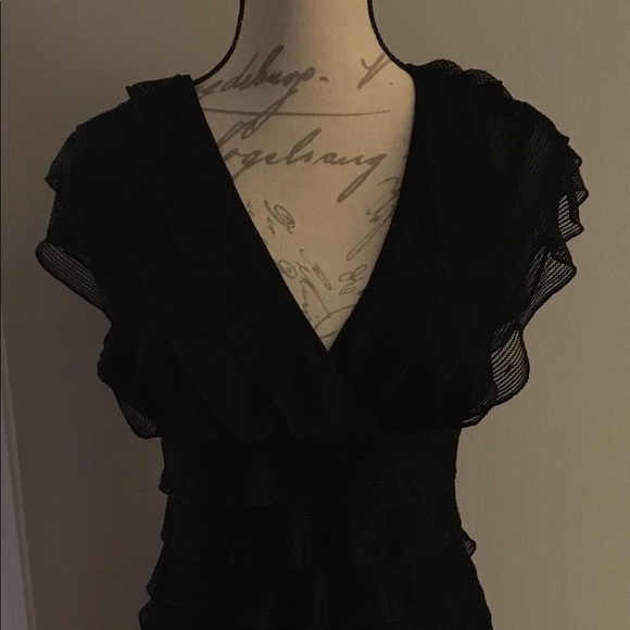 Little Black Tiered Ruffle Dress Size S - Picture 4 of 8