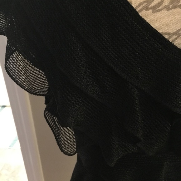 Little Black Tiered Ruffle Dress Size S - Picture 6 of 8