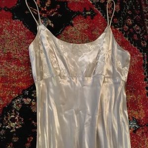 Vintage silver gown low back