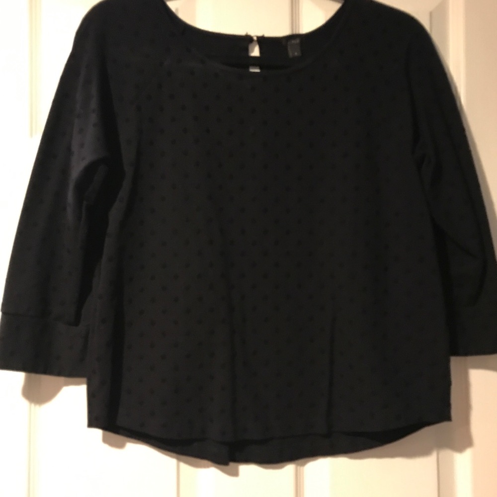 Black polka dots blouse