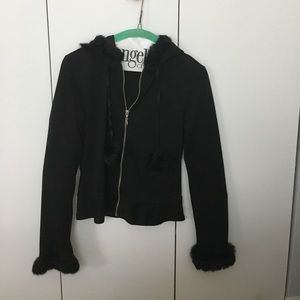 Zip up with fur trim