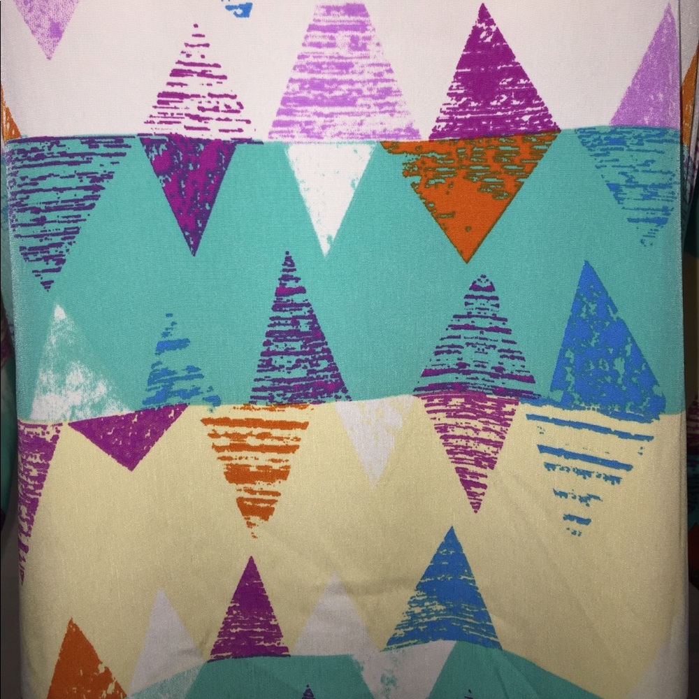 Multicolored Dress with Geometric Pattern - Picture 3 of 3