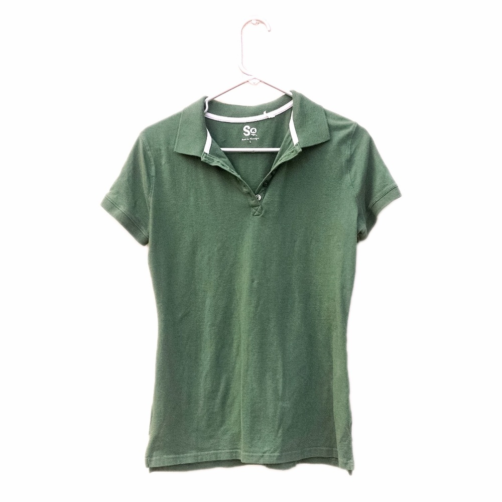 !!FREE w/ Bundle!! SO Fitted Dark Green Polo Shirt