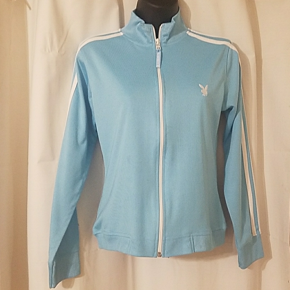 Blue Playboy workout sweater