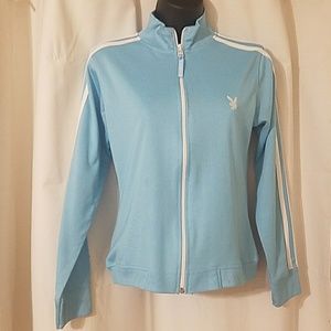 Blue Playboy workout sweater
