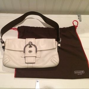 Coach White Leather Bag