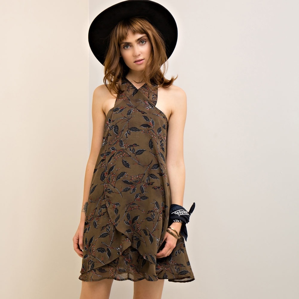 Halter Layered Swing Dress NWT - Picture 2 of 5