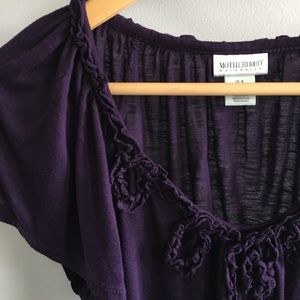 Motherhood Purple Rosette Blouse