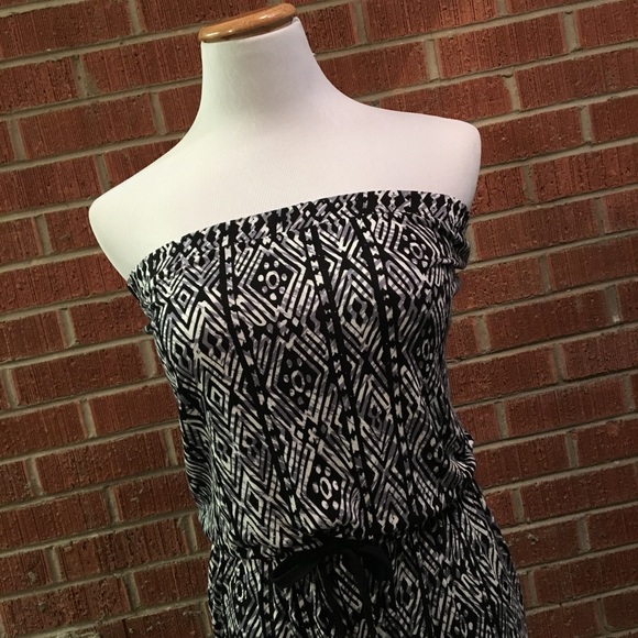 Black and white tribal aztec jumpsuit romper - Picture 4 of 8