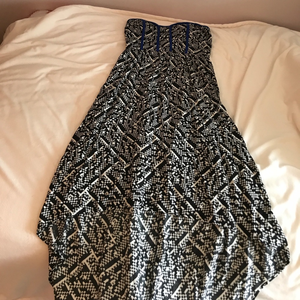 Strapless high low dress