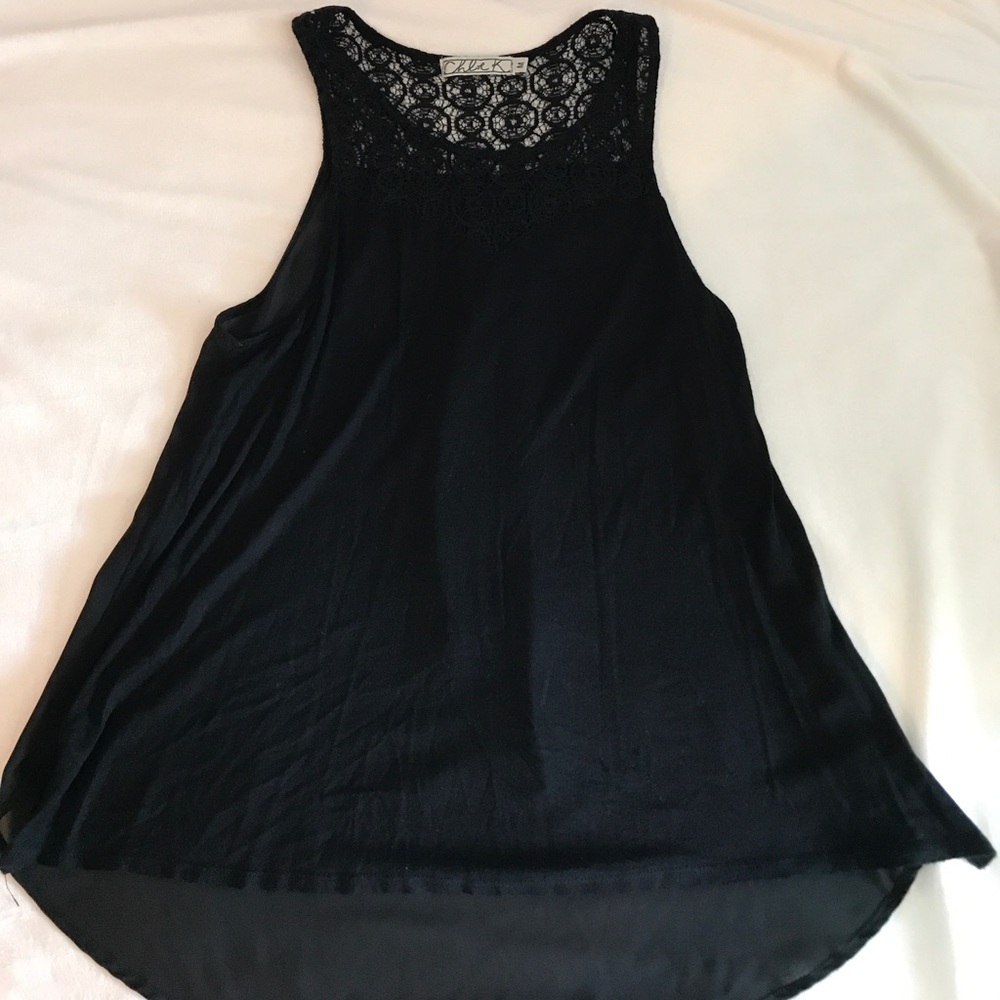 Black tank top