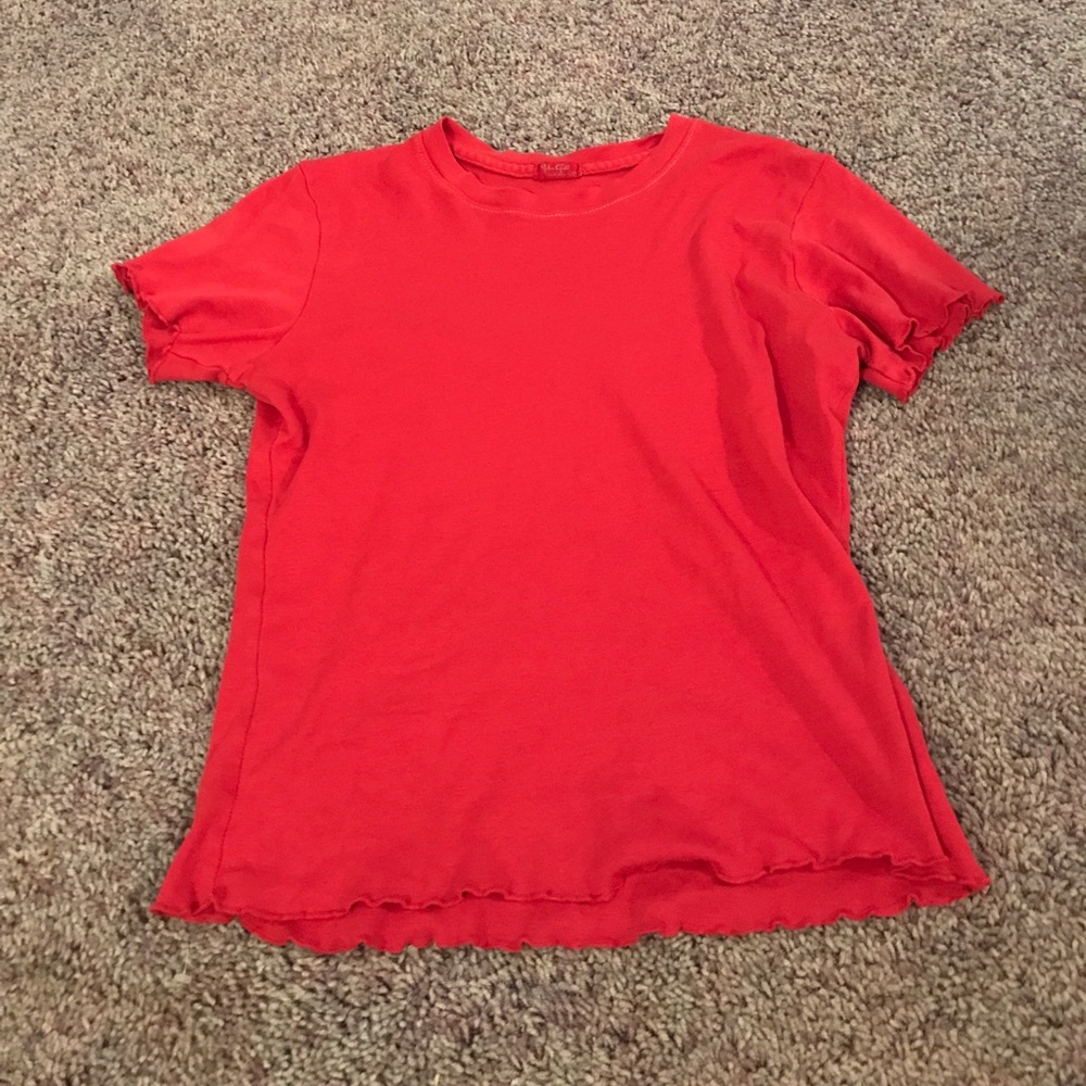 red brandy melville shirt