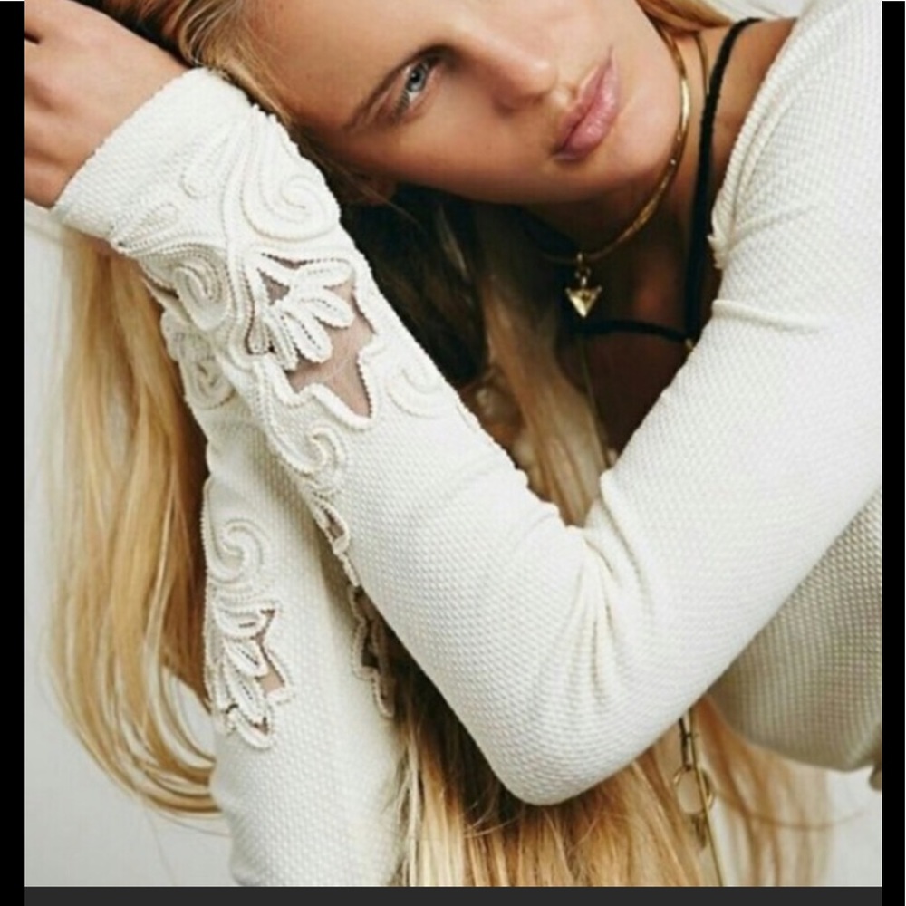 Free people white masquerade cuff