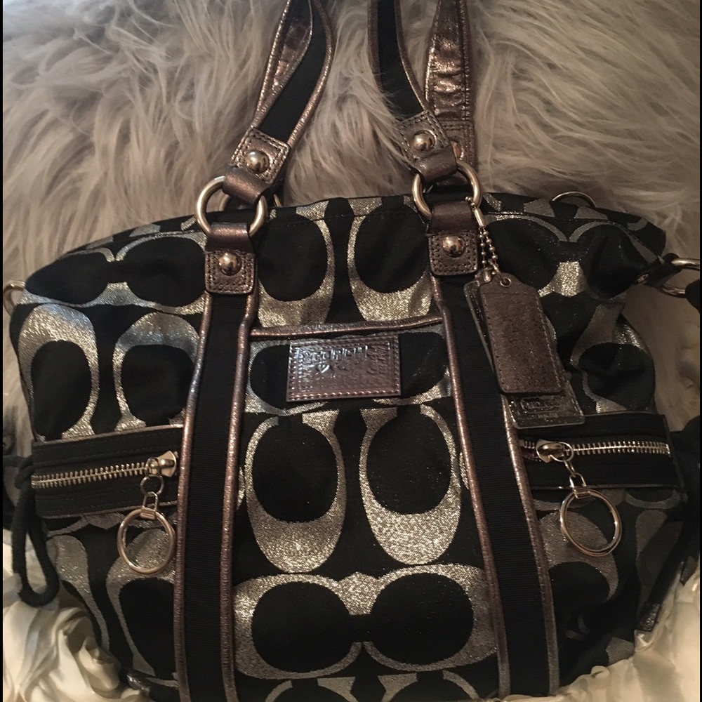 Black and Silver Coach satchel