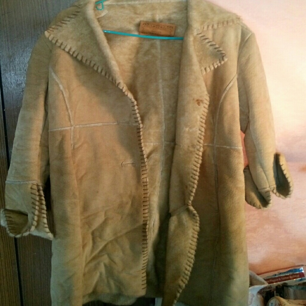 Guess leather trench coat