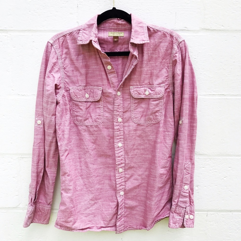 Sonoma pink button down