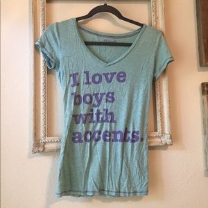 "I love boys with accents" t-shirt