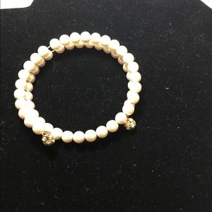 Vintage looking pearl wrap around bracelet