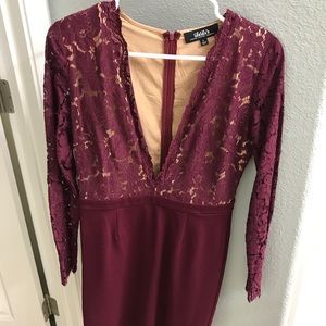 Lulus deep v neck dress