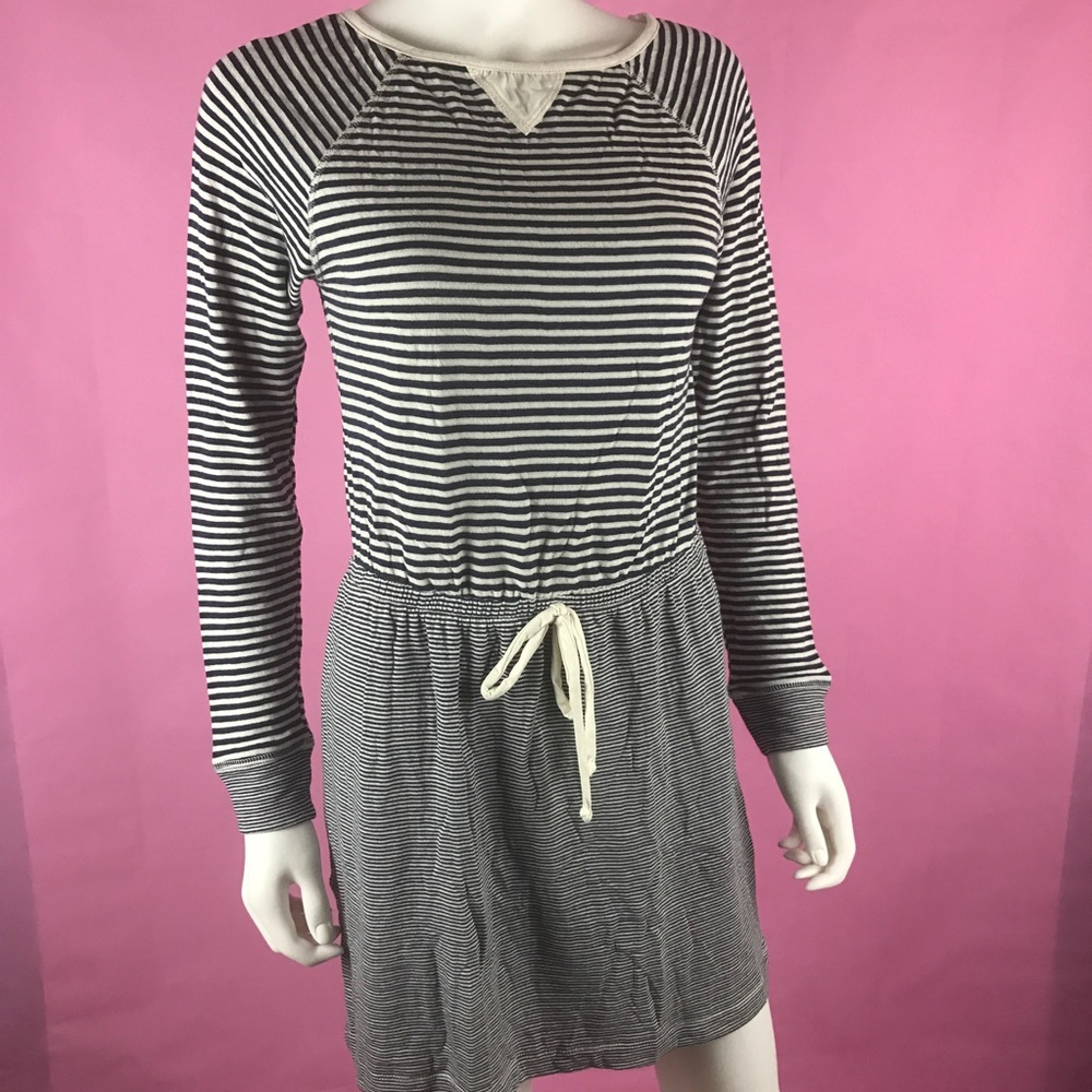 Tart Jersey Knit Midi Dress Striped Long Sleeve