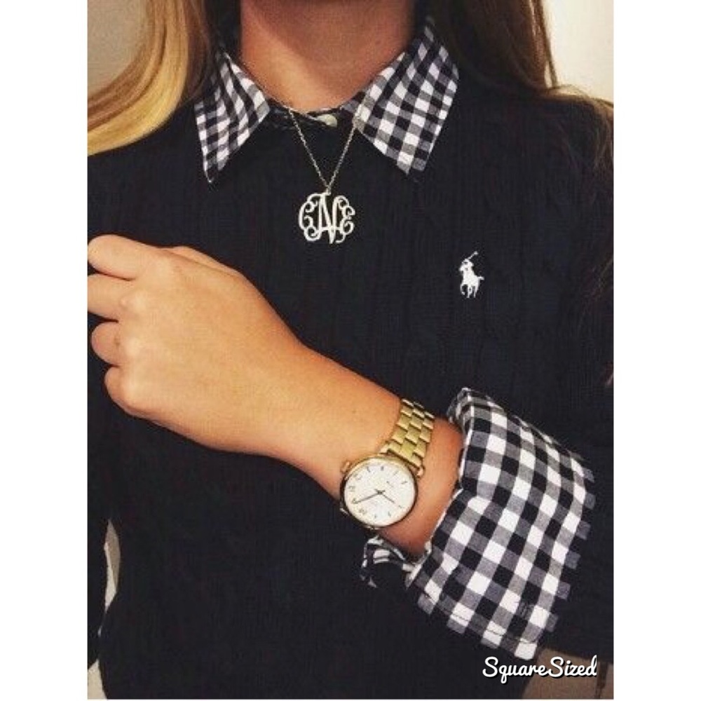 NWOT gingham button down top