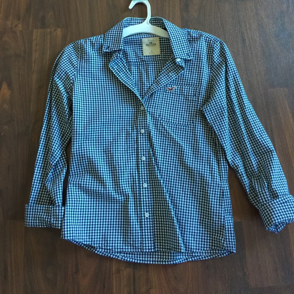 NWOT gingham button down top - Picture 2 of 2