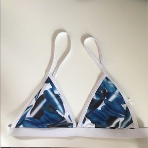 Zaful blue leaf print bikini