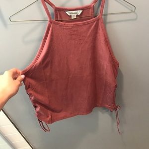 "Suede" tank top/mid crop