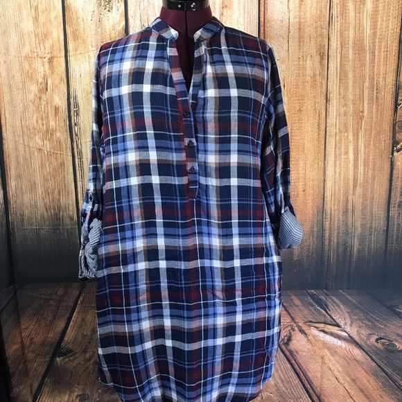 Alya Dresses & Skirts - Alya Cotton Flannel Shirt Dress