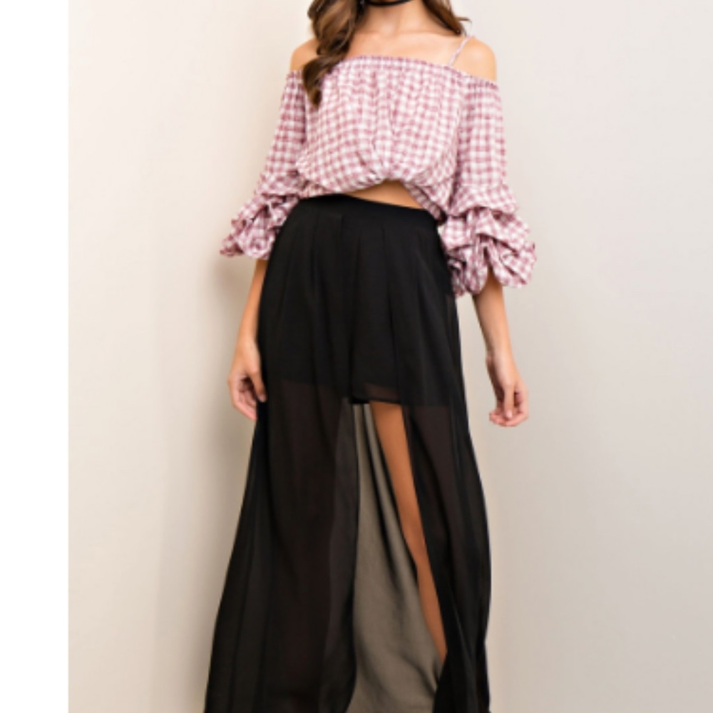 Maxi Skirt Shorts  High-Waist  **New**NWT