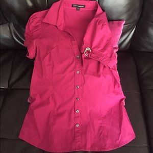 Size medium pink express button down