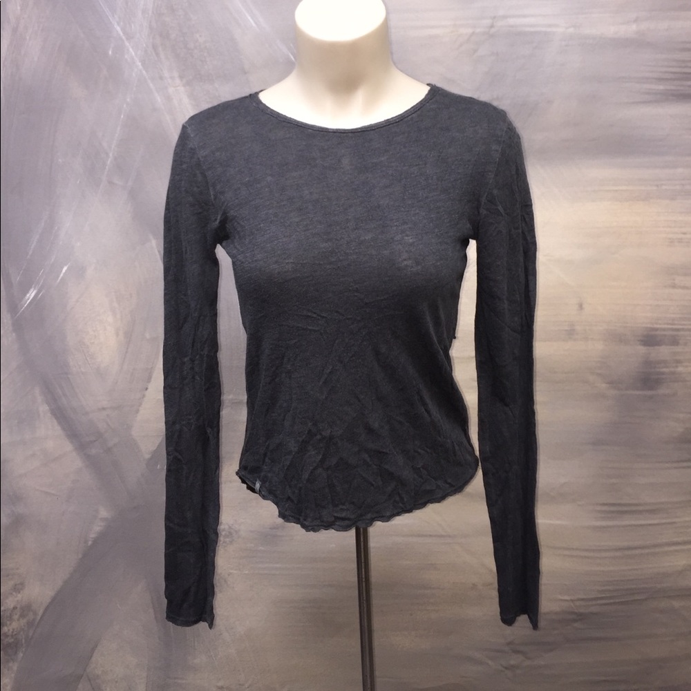 Gray Lin Sleeve with Cut Out Back