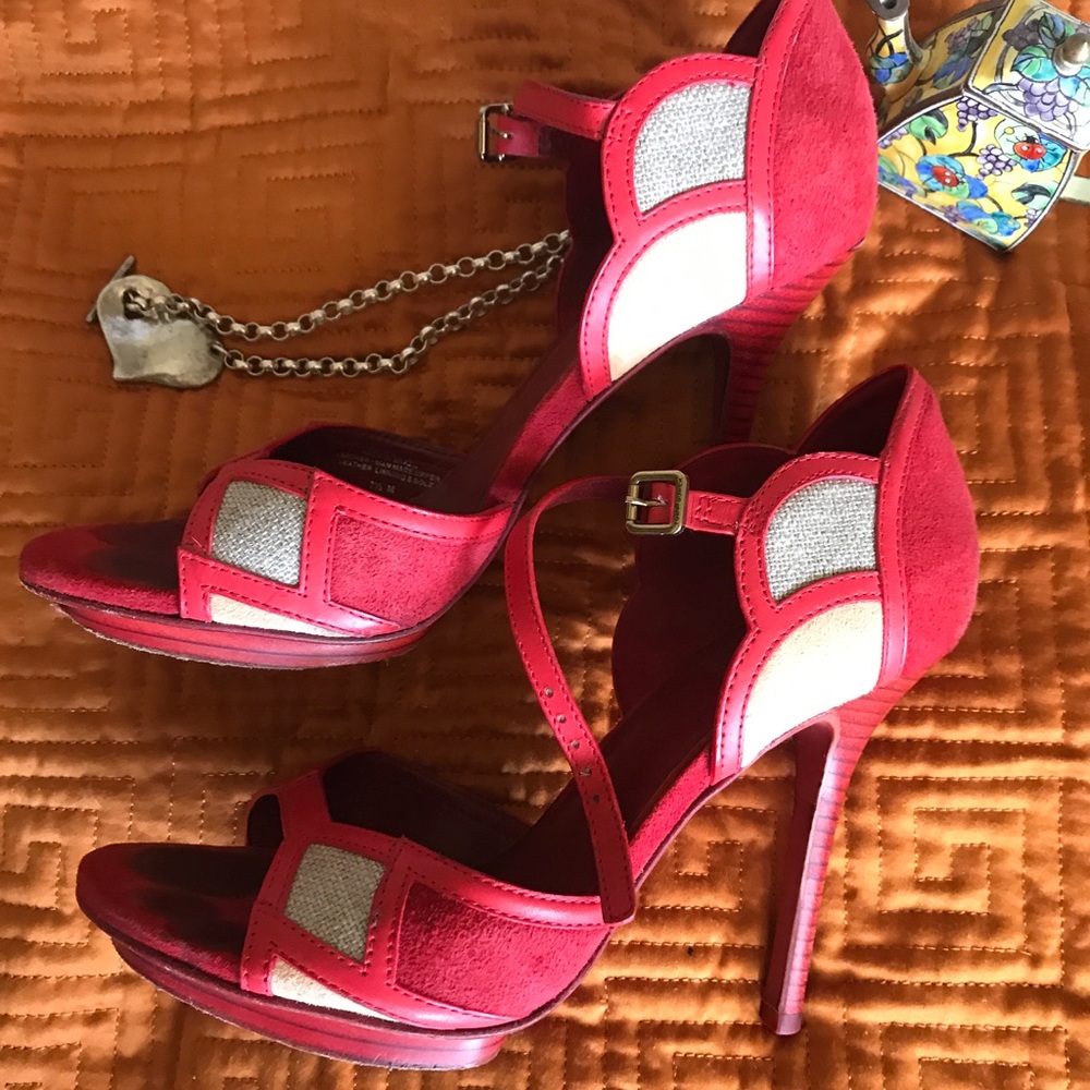 Tory Burch a sophisticated open-toe heels