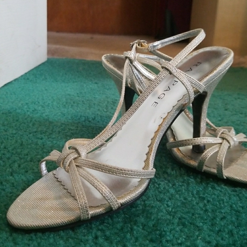 Sparkly Silver Dress Heels