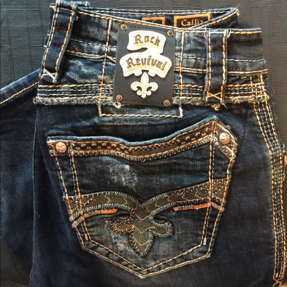 Men's 32x32 Rock Revival Callix Straight Jean