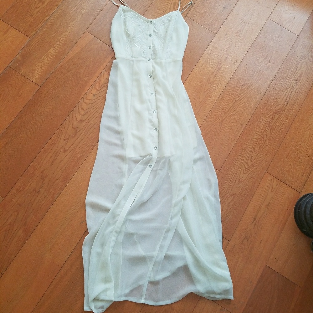 Ecote White embroidered maxi dress