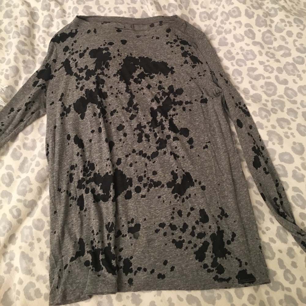 Splatter print long sleeve