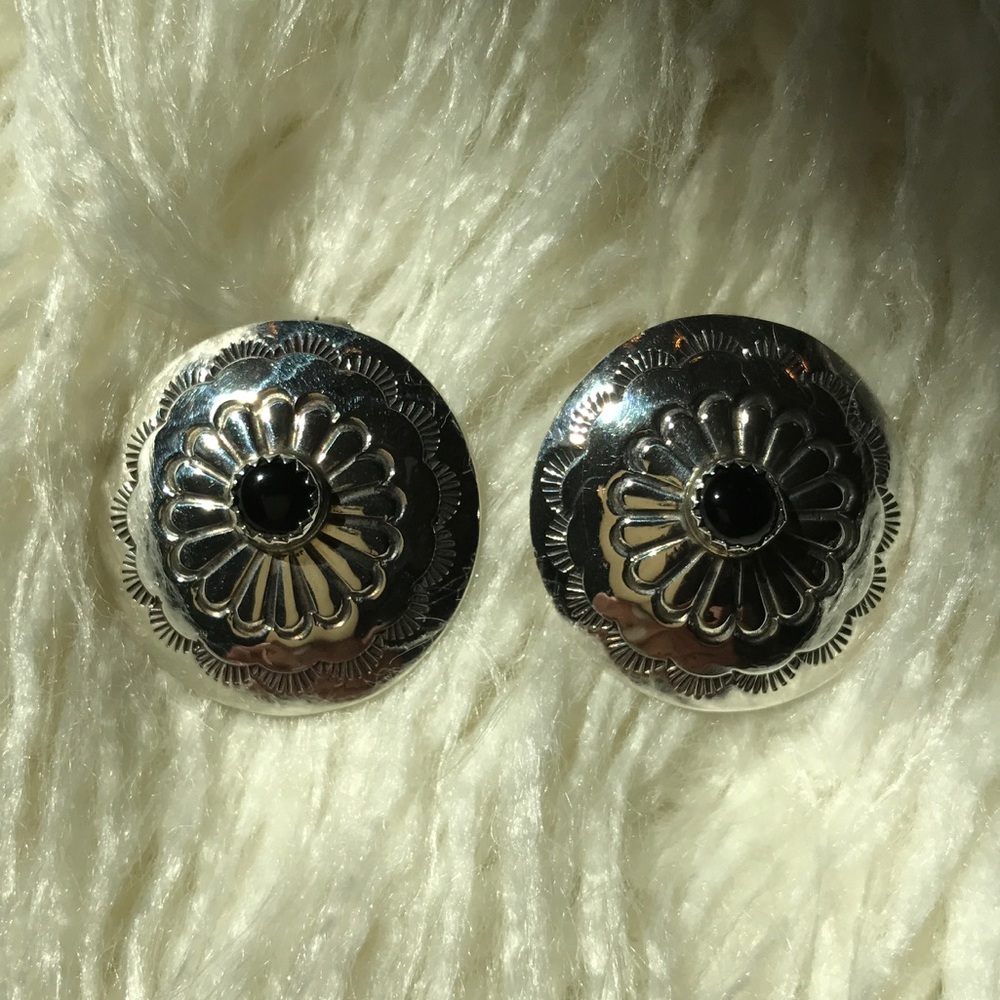 Sterling Silver / Onyx Earrings