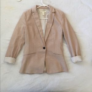 Blush Blazer, pin strip lining
