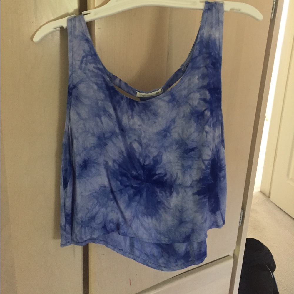 Tie dye blue crop top