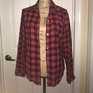 Red Plaid Button Down