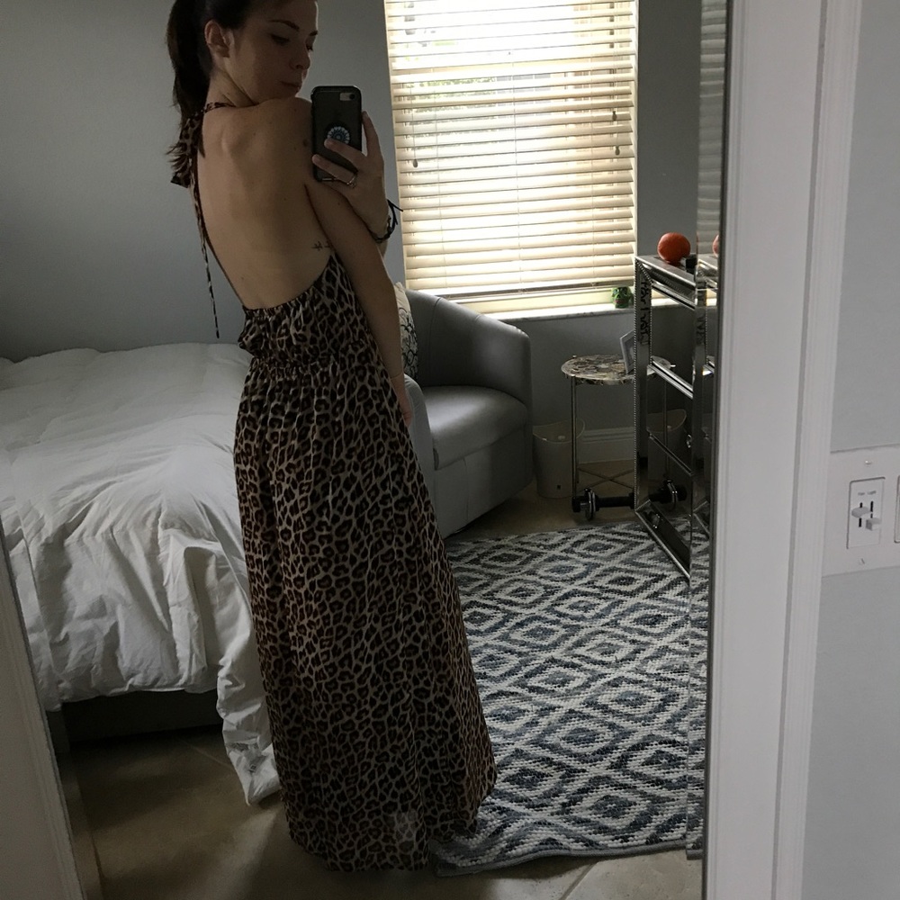 cheetah maxi dress