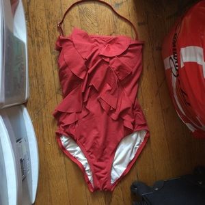 Michael Kors red swimsuit size 4